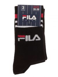 Fila Κάλτσα ανδρική αθλητική Stripes Σετ 3 ζεύγη F9090 Μαύρο