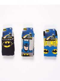 Disney Κάλτσες Βαμβακερές Αντιολισθητικές Batman Σετ 3 Ζεύγη