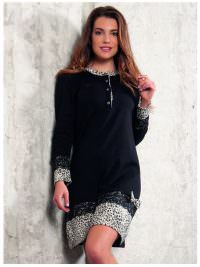 EXCLUSIVE Νυχτικό Βαμβακερό Lace Night Animal Print