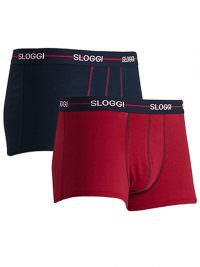 Sloggi Men Start Hipster Ανδρικό Boxer Σετ 2 Τεμάχια Red+Blue