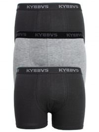KYBBVS Ανδρικά Boxer Σετ 3 Τεμάχια Black-Grey