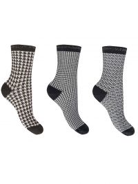 Fila Κάλτσες Γυναικείες Ασημοκλωστή Σετ 3 Ζεύγη Black&White