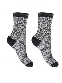 Fila Κάλτσες Γυναικείες Ασημοκλωστή Σετ 3 Ζεύγη Black&White