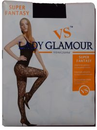 Glamour Super Fantasy Καλσόν με σχέδιο Δίχτυ Black