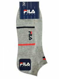 Fila Σοσόνια Ανδρικά Stripes Σετ 3 Ζεύγη Black-Grey