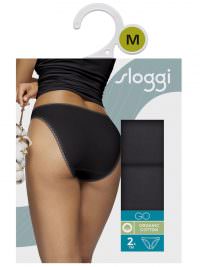 Sloggi Go H Tai Γυναικεία Σλιπάκια Organic Cotton 2Pack Black