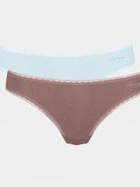 Sloggi Go H Brazil Γυναικεία Σλιπάκια Organic Cotton 2Pack Mocha-L.Blue