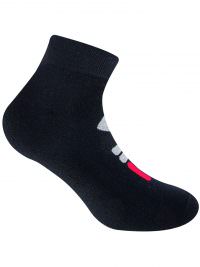 Fila Ανδρική Αθλητική Κάλτσα Fitness Quarter Socks Ημίκοντη Σετ 3 Ζεύγη Black