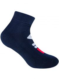 Fila Ανδρική Αθλητική Κάλτσα Fitness Quarter Socks Ημίκοντη Σετ 3 Ζεύγη Blue