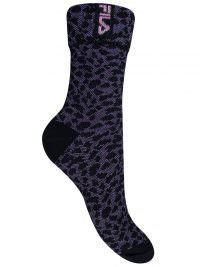 Fila Κάλτσα Αθλητική Γυναικεία Animal Print Black-Purple
