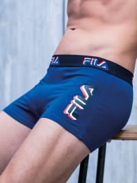 Fila Ανδρικό Boxer Εξωτερικό Λάστιχο Logo Blue