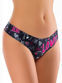 MEMEME LOVE SCRATCH THONG Multicolor