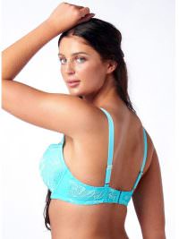 After Eden Anna Padded Wire Bra Lace Aqua