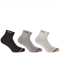 Fila Ανδρική Αθλητική Κάλτσα Quarter Socks Ημίκοντη Σετ 3 Ζεύγη Multicolor
