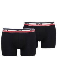 Levi`s Men Sprtswr Logo Boxer Σετ 2 Τεμάχια Black