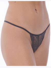 ΜΕΙ Γυναικείο G-String με Δανδέλα Graphite