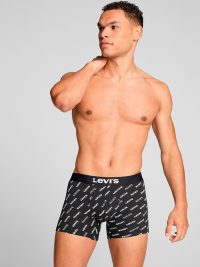 Levi`s Men Logo Aop Boxer Σετ 2 Τεμάχια Black/White