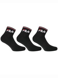 Fila Bamboo Quarter Socks Σετ 3 Ζεύγη Black