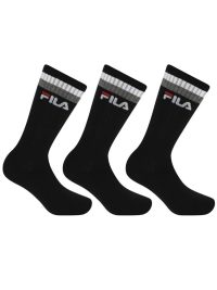 Fila Bamboo Normal Socks Σετ 3 Ζεύγη Black