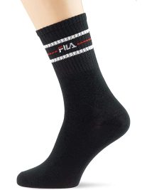 Fila Lifestyle Plain Socks Ανδρικές Αθλητικές Κάλτσες Σετ 3 Ζεύγη Black