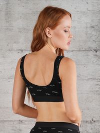 Fila Women Bra Elastic Band Αθλητικό Μπουστάκι Black