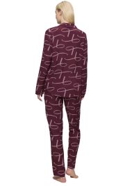 Triumph Πυζάμα Χειμερινή Γυναικεία Boyfriend Fit PW 02 Burgundy