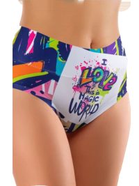Mememe Fahion Love Mural Highwaist Slip Multicolor